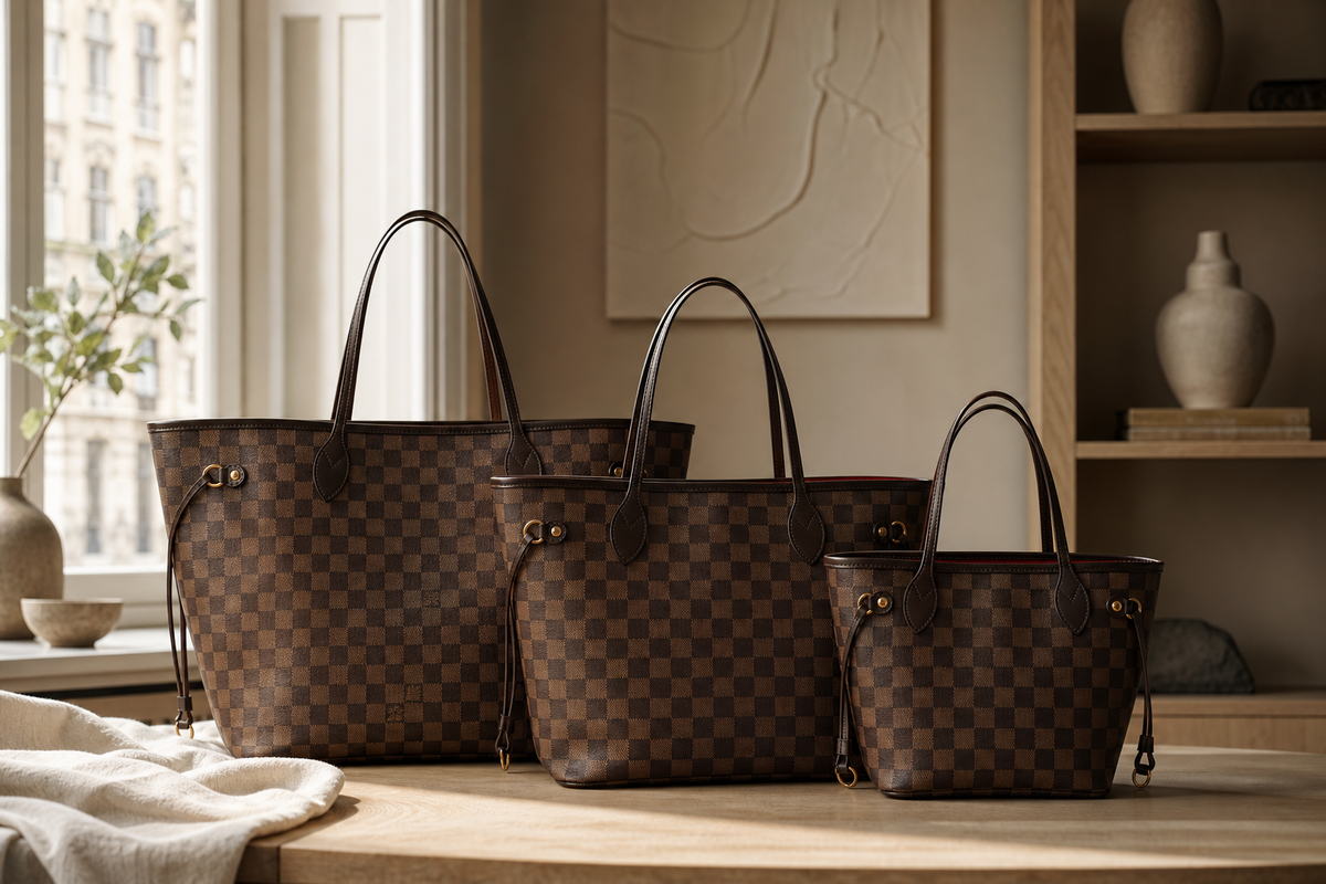 Louis Vuitton Neverfull Størrelsesguide 2026: PM vs MM vs GM (og hvorfor brugt vinder)