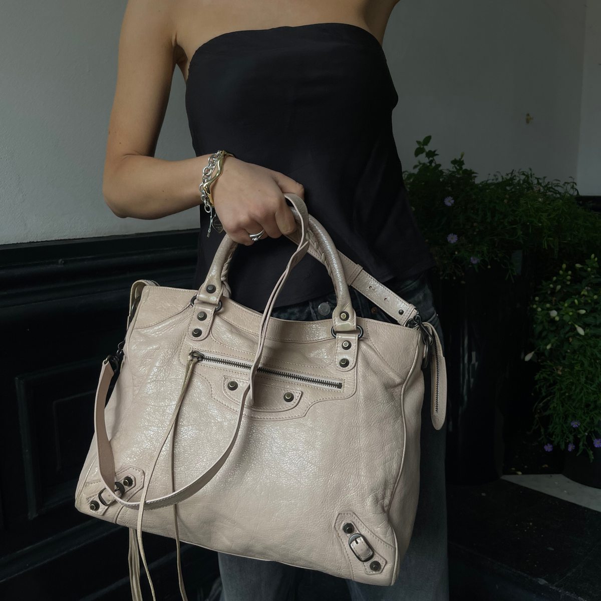 Balenciaga Velo Pink Leather