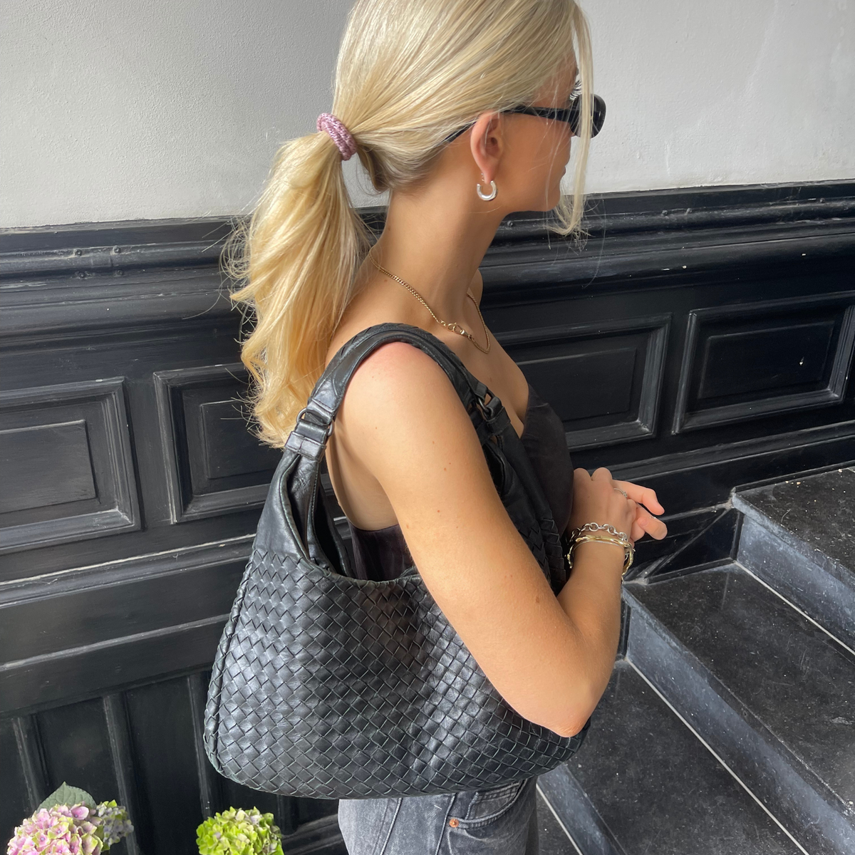 Bottega Veneta Medium Campana Hobo Orange Leather