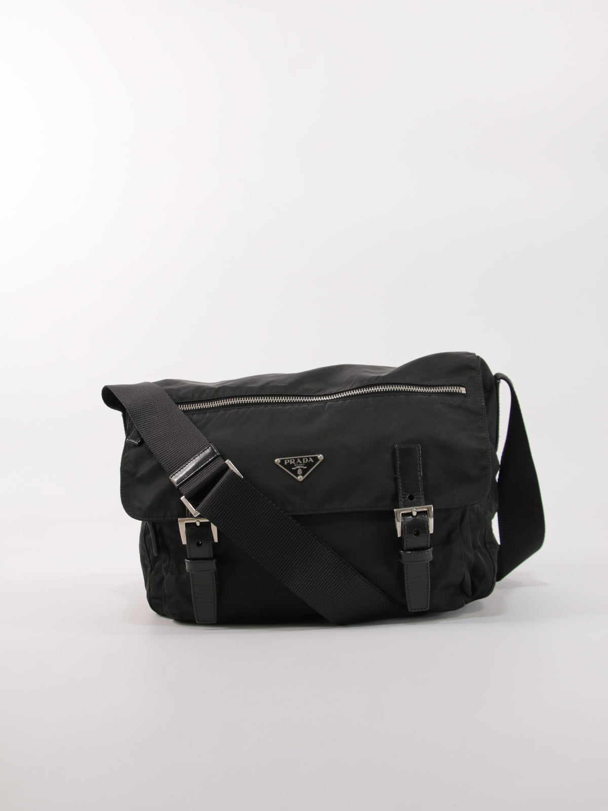 Prada Double Buckle Messenger