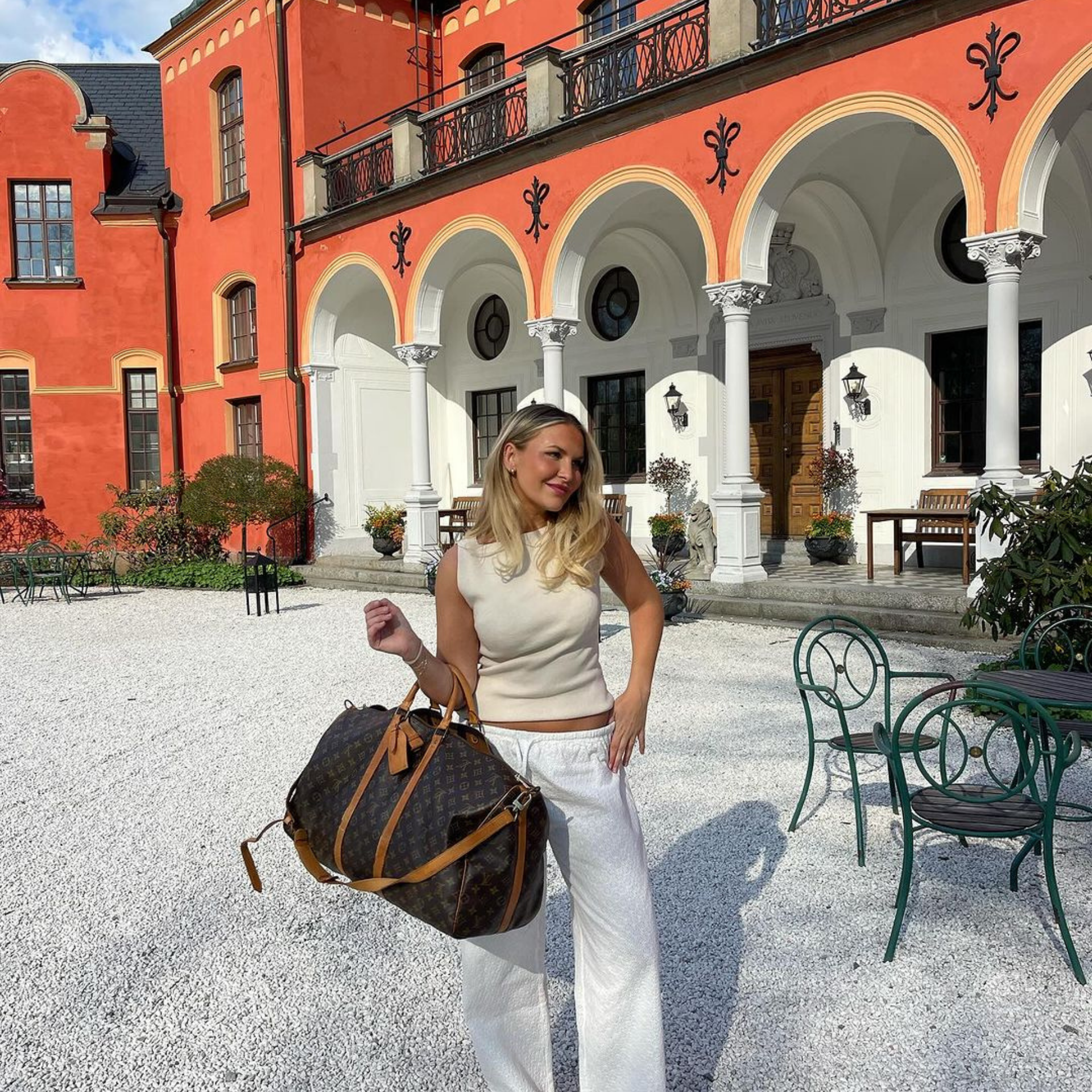Louis Vuitton Keepall 55 Brown Canvas