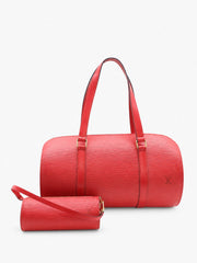 Louis Vuitton Soufflot MM Red Epi leather