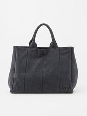 Prada Large Canapa Grey Canvas
