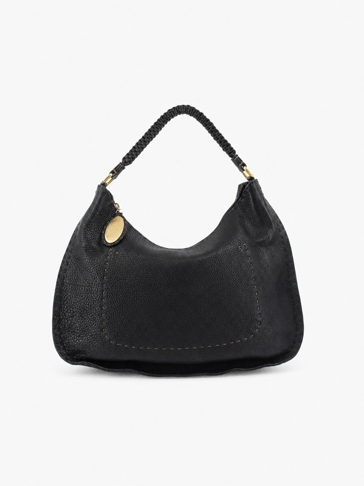 Fendi Shoulder Bag Black Leather