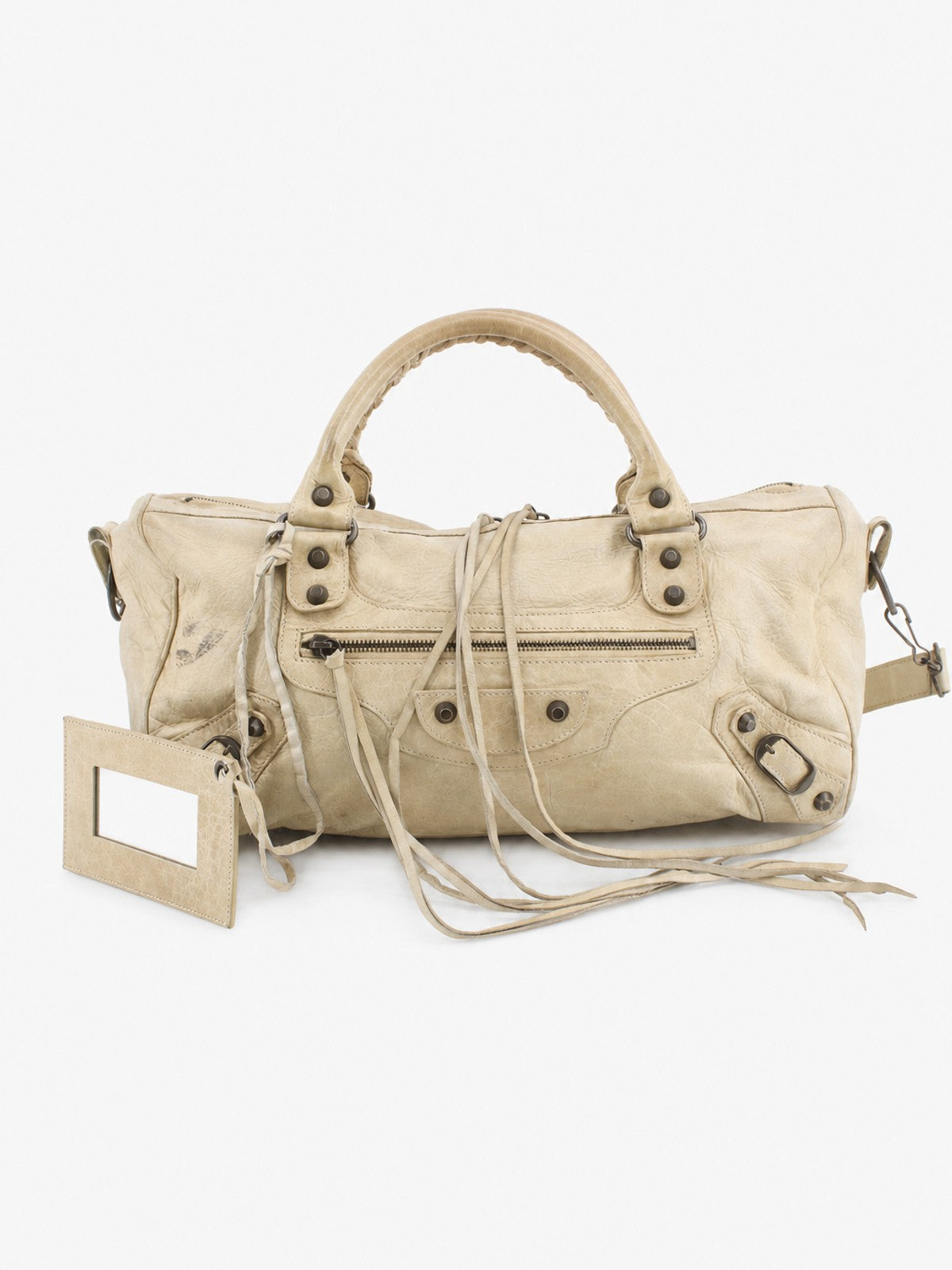 Balenciaga Twiggy Beige Leather