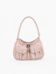 Christian Dior Shoulder Bag Pink Canvas