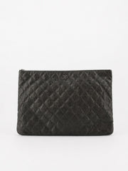 Chanel Pouch Green Leather