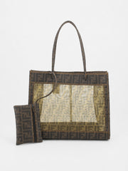 Fendi Tote Bag Brown Canvas