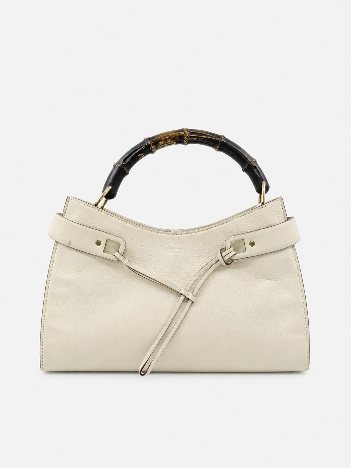Gucci Hand Bag Cream Leather