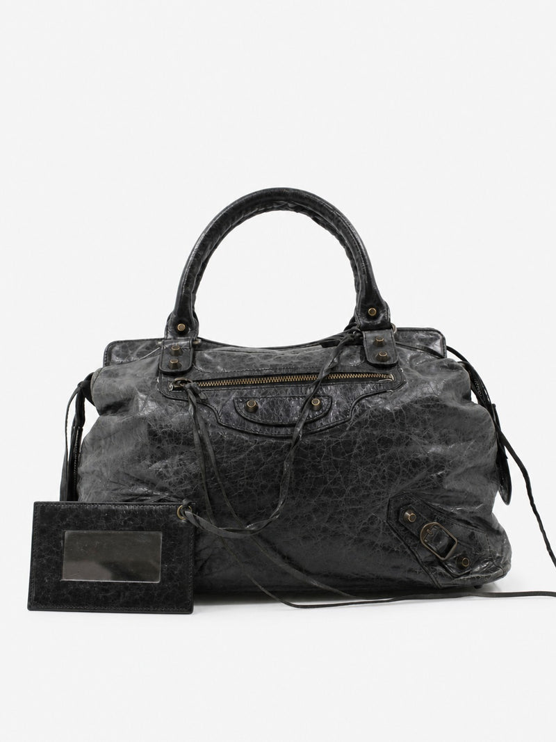 Balenciaga Midday Black Leather