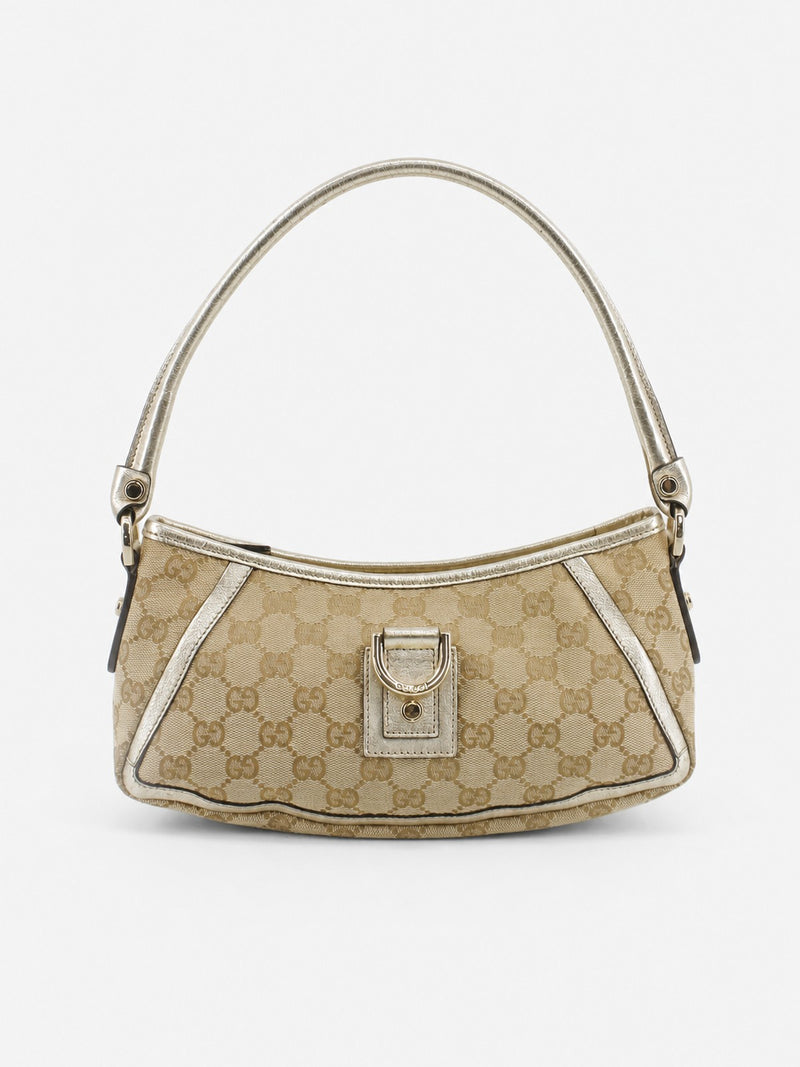Gucci Abbey D-Ring Pochette Brown Canvas