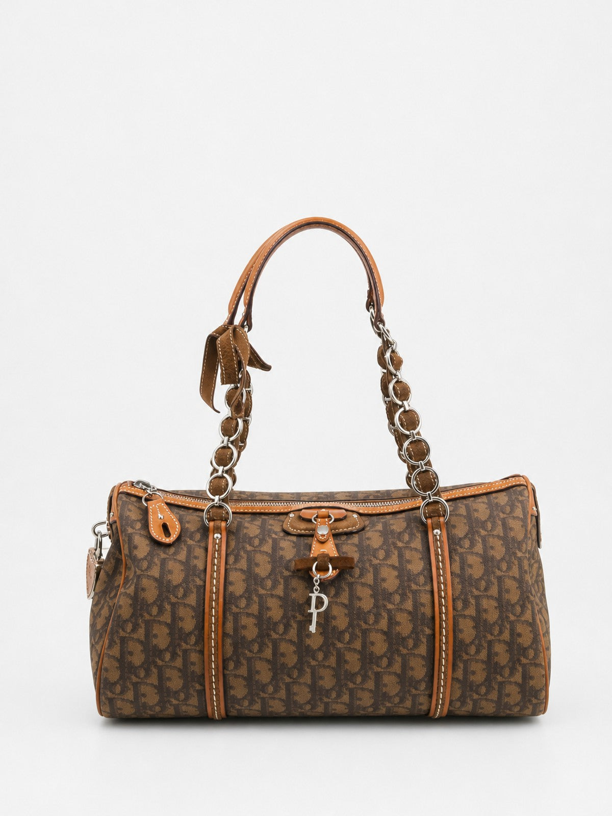 Christian Dior Shoulder Bag Brown Canvas