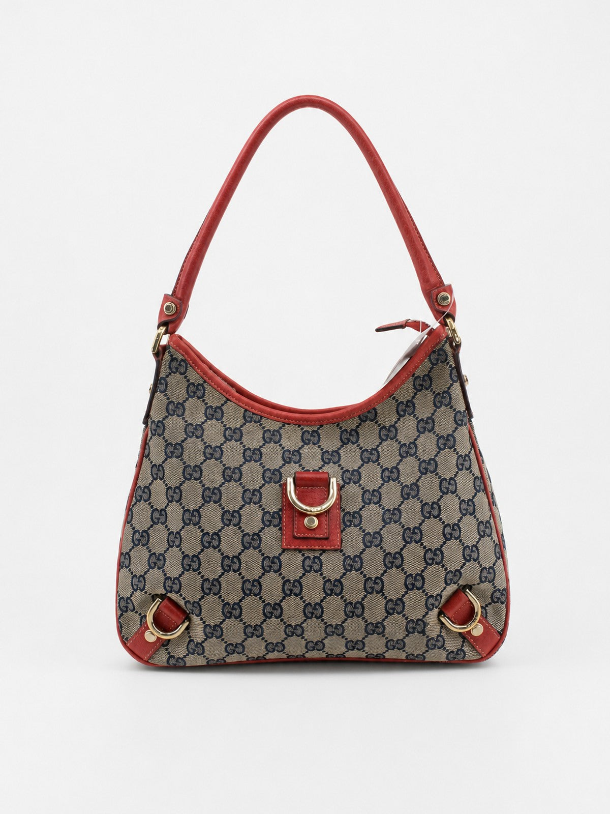 Gucci Abbey D-ring Hobo Red Canvas