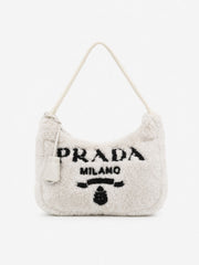 Prada Shoulder Bag White Fabric