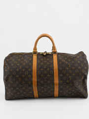 Louis Vuitton Keepall 55 Brown Canvas