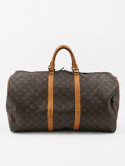 Louis Vuitton Keepall 55 Brown Canvas