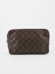 Louis Vuitton Cosmetic Pouch Brown Canvas