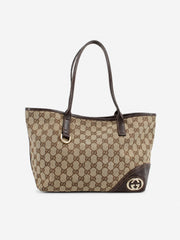 Gucci Shoulder Bag Brown Canvas