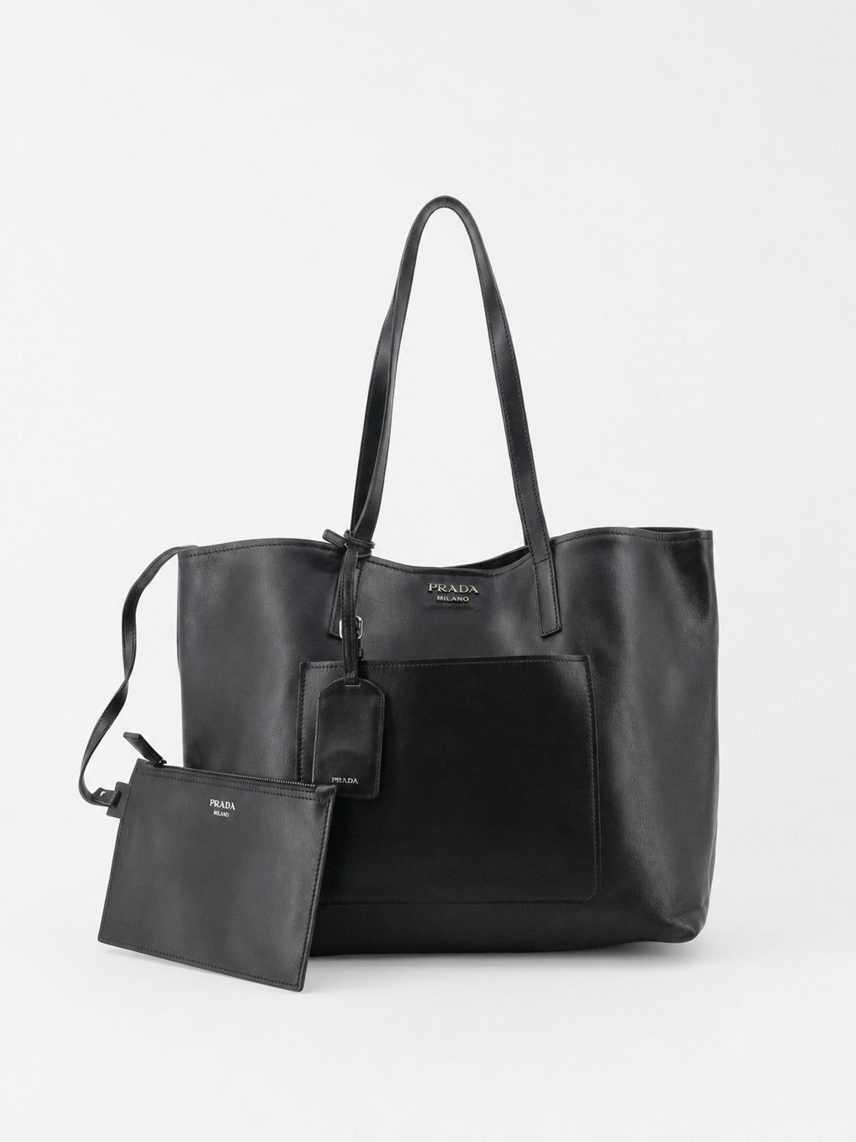 Prada Shoulder Bag Brown Leather