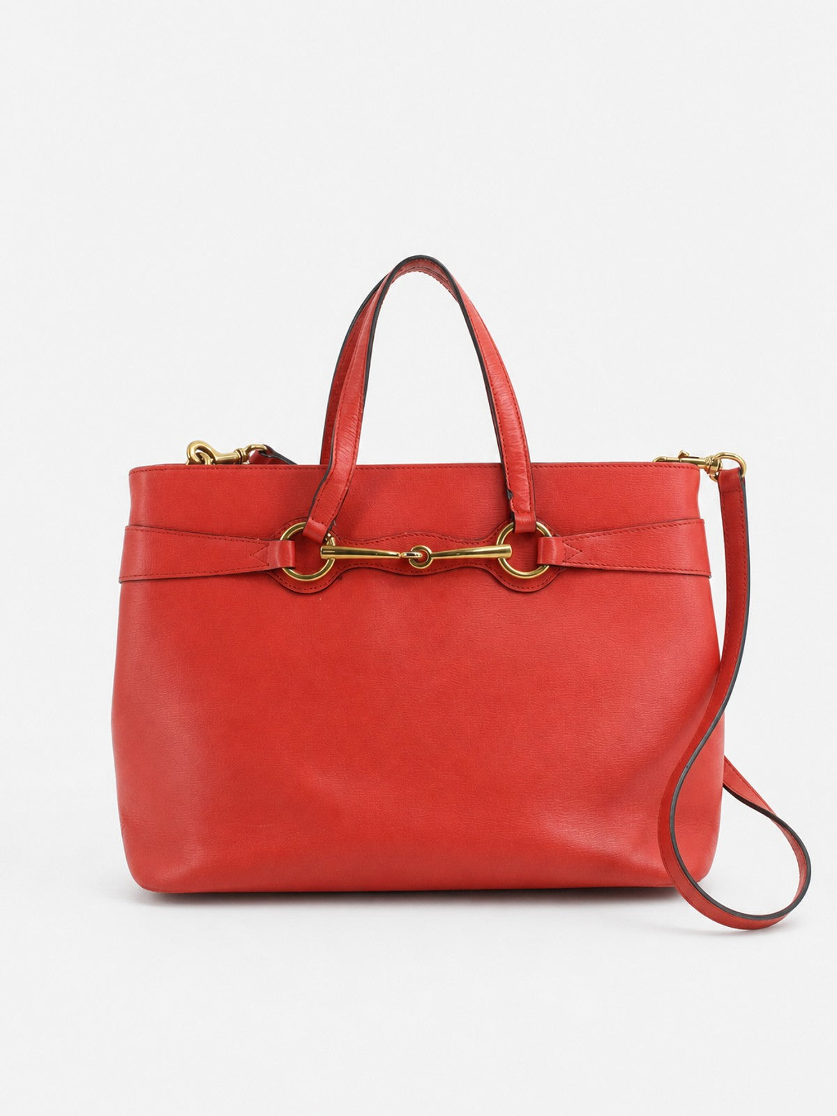 Gucci Hand Bag Red Leather