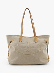 Prada Shoulder Bag Brown Fabric