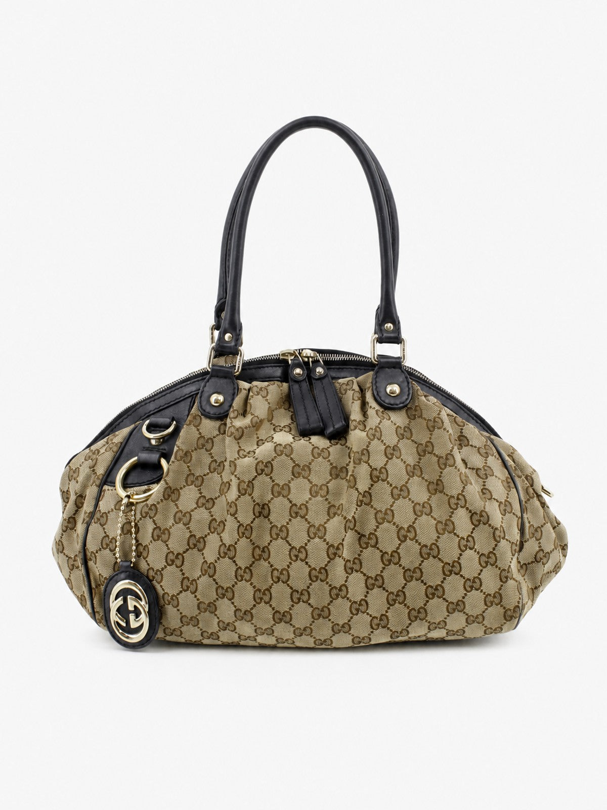Gucci Shoulder Bag Brown Canvas