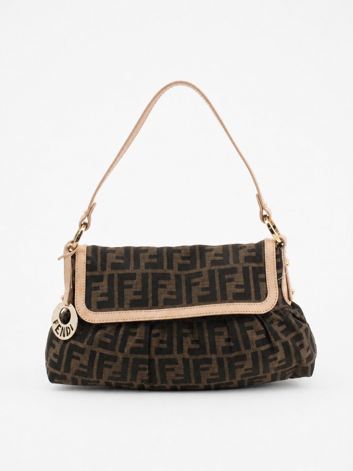 Fendi Chef Flap Brown Canvas
