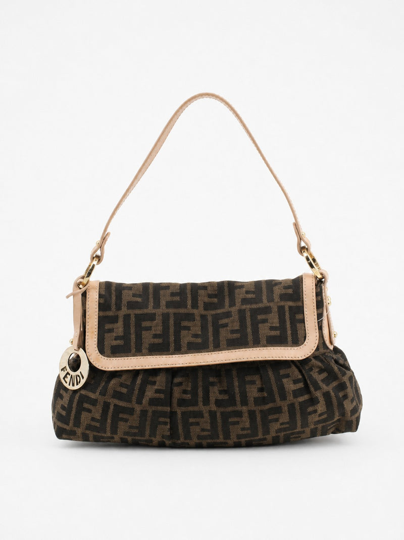 Fendi Chef Flap Brown Canvas
