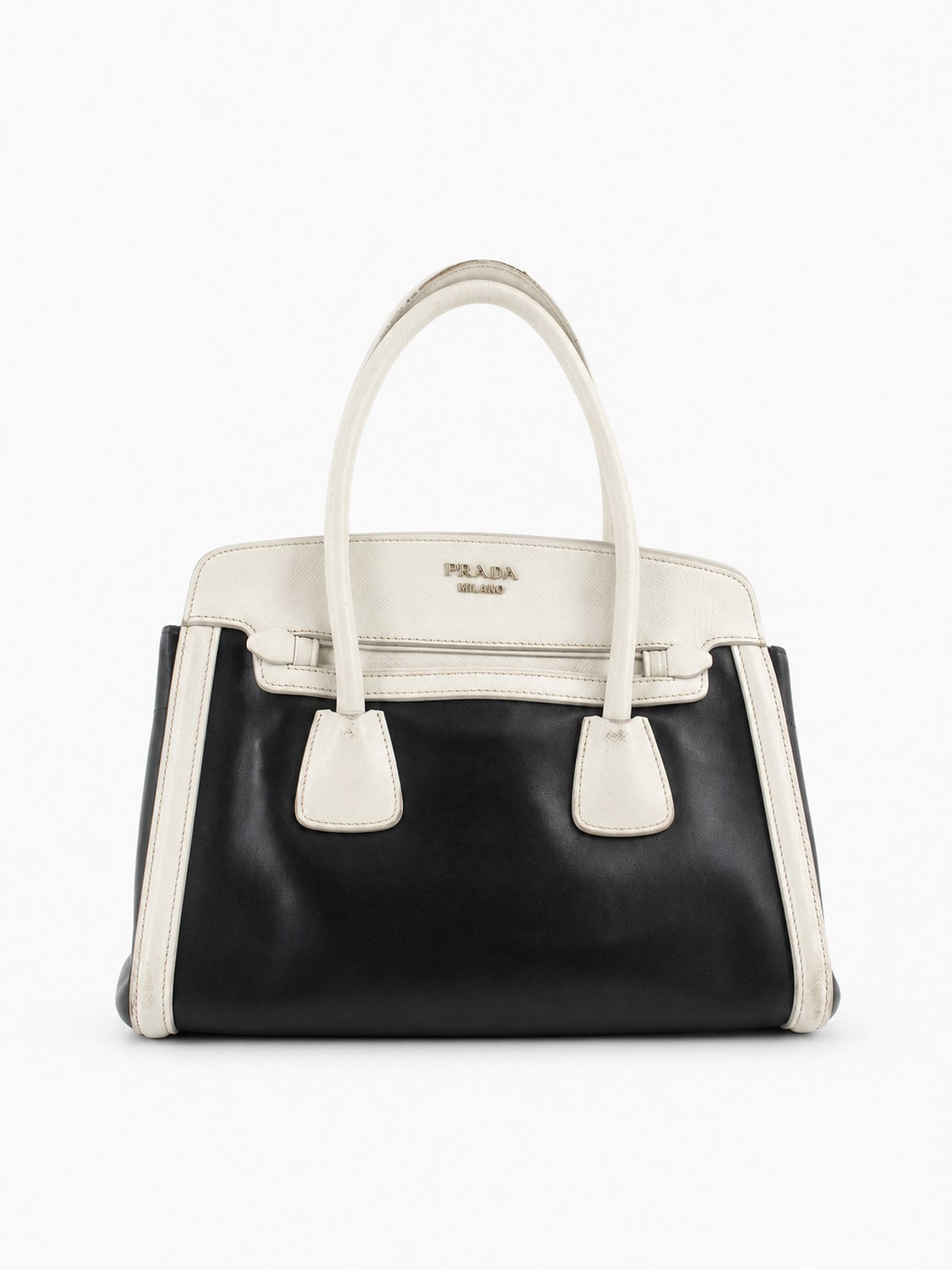 Prada Hand Bag Black Leather