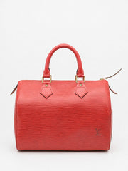 Louis Vuitton Speedy 25 Red Epi leather