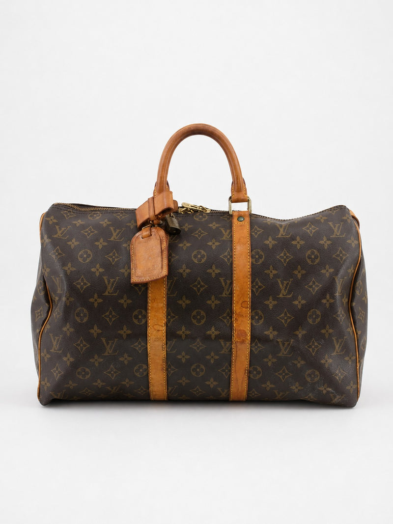 Louis Vuitton Keepall 45 Brown Canvas