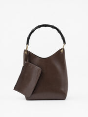 Gucci Shoulder Bag Brown Leather