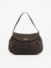 Celine Shoulder Bag Brown Fabric