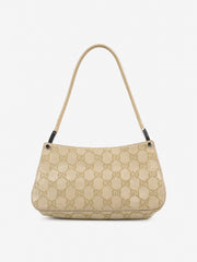 Gucci Shoulder Bag Beige Canvas