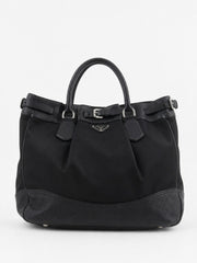 Prada Hand Bag Black Soft nylon