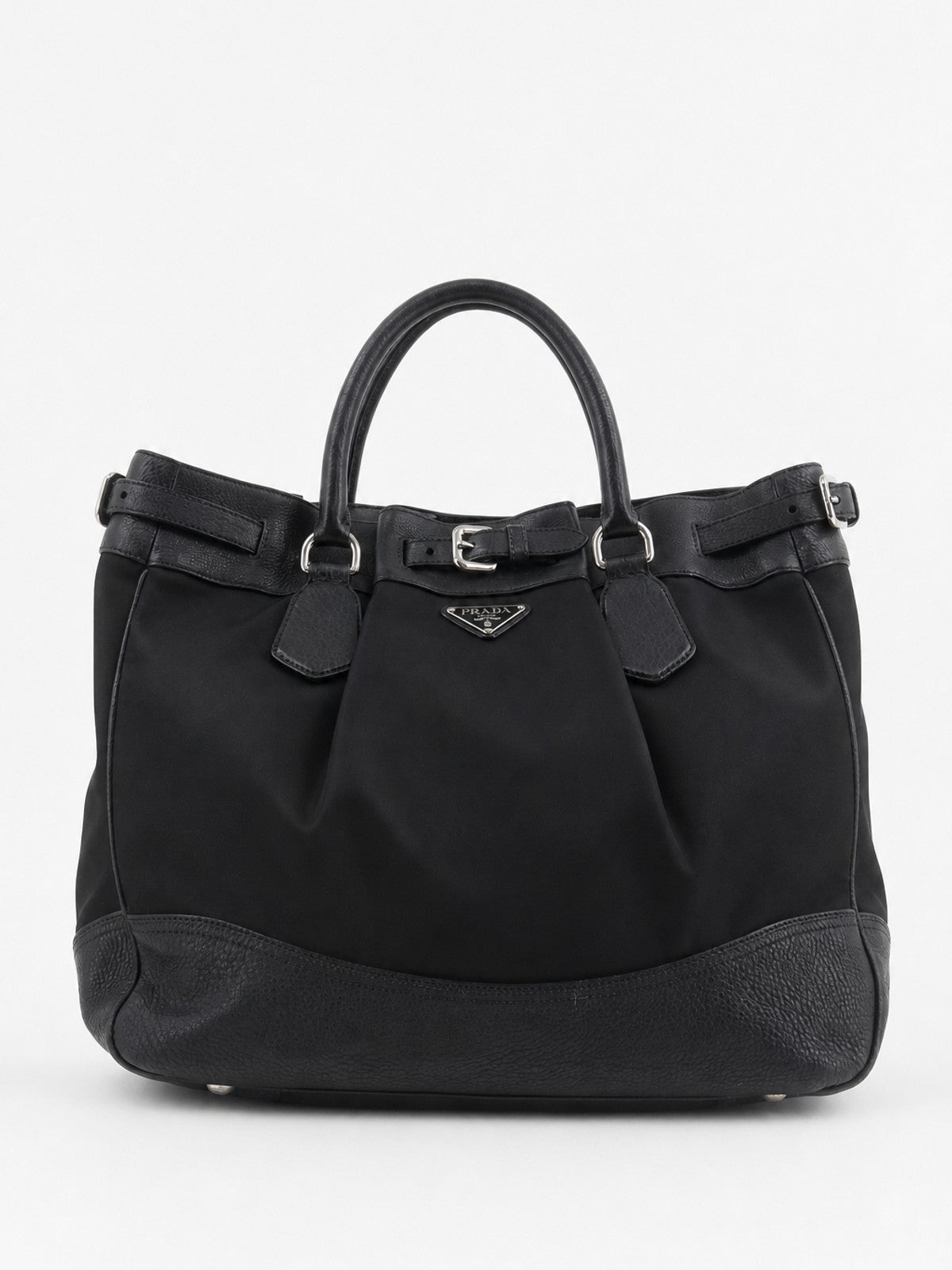 Prada Hand Bag Black Soft nylon