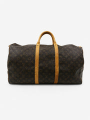 Louis Vuitton Keepall 55 Brown Canvas