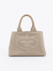 Prada Medium Canapa Beige Canvas