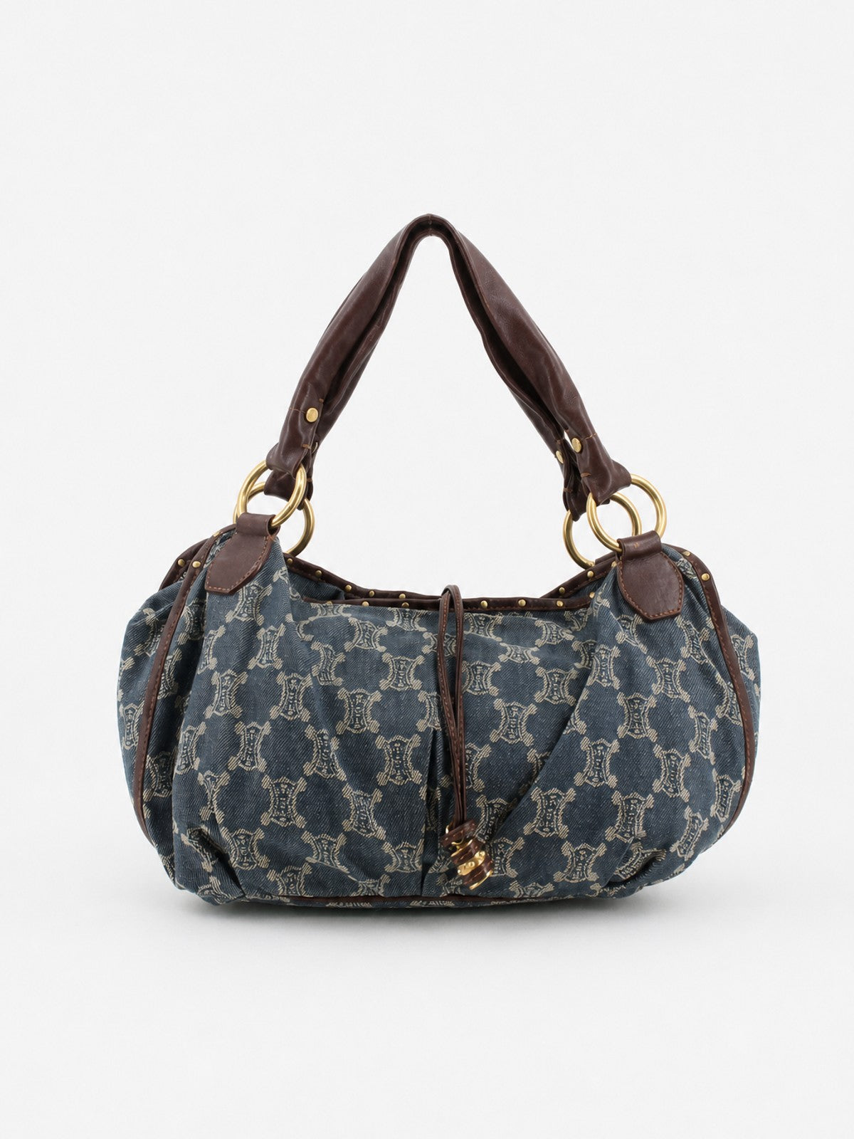 Celine Shoulder Bag Blue Denim