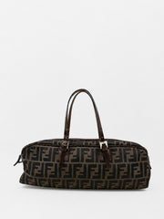 Fendi Hand Bag Brown Canvas